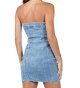 Women's Denim Dress Sexy Strapless Slim Dress