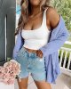 Women's Sexy Scoop Neck Sleeveless Crop Top Seamless Rib Crop Tank Top
