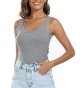 Women's Basic Ribbed Tank Top Sleeveless Scoop Neck Camisole Racerback Shirt