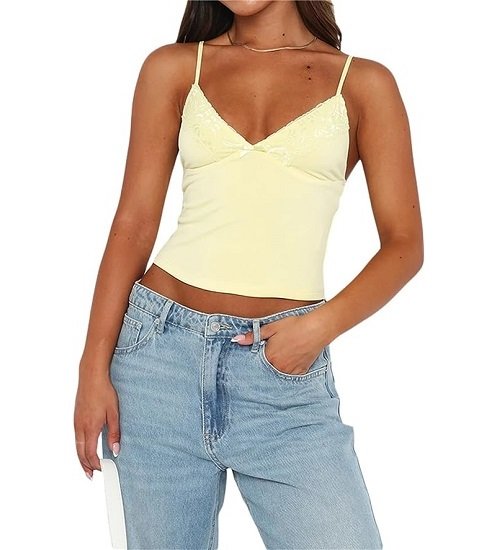 Women’s Sleeveless Strappy Croped Tank Tops Going Out Backless Bustier